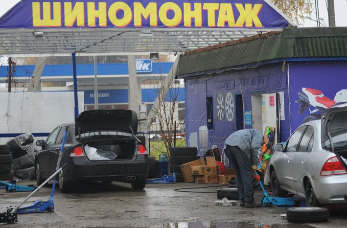 Работа шиномонтажной мастерской
