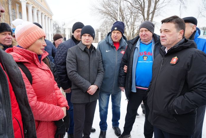 Посещение места строительства нового стадиона «Торпедо» в Люберцах Губернатором Подмосковья