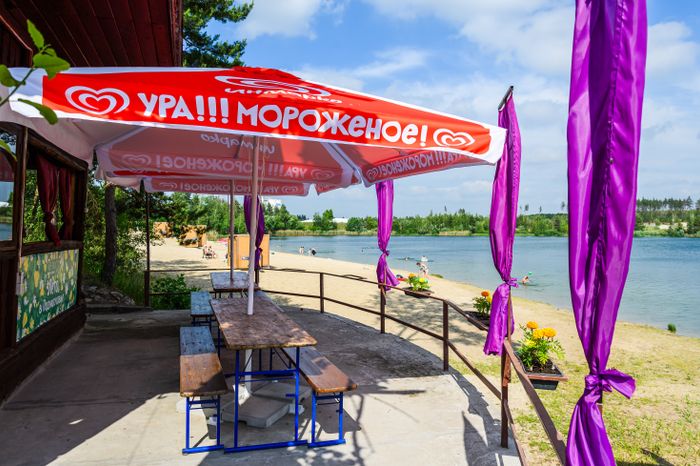На Голубых озерах в Луховицах благоустроили пляж