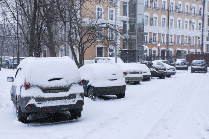 Снегопад в Московском регионе, 18.01.2018