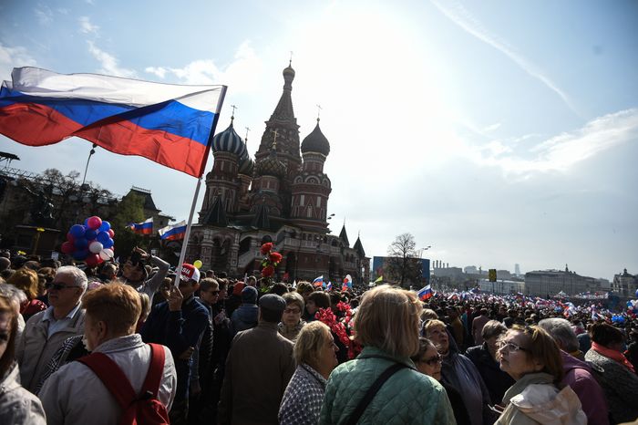 Первомайская демонстрация профсоюзов в Москве