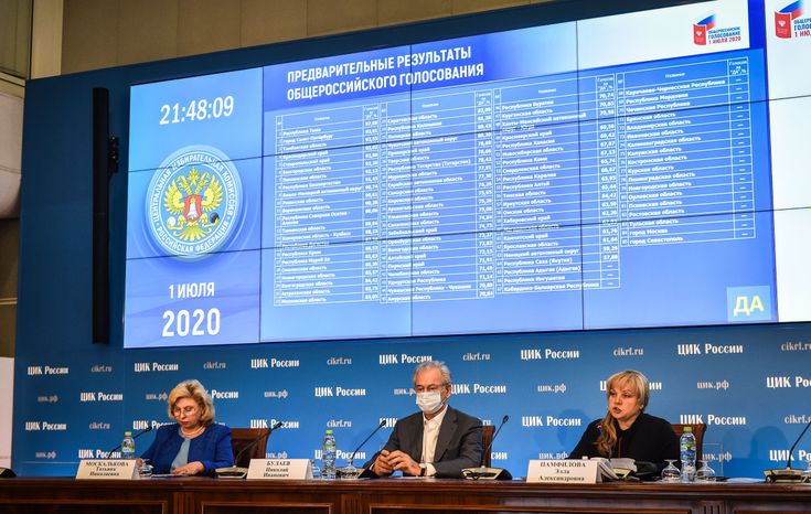 Подведение итогов голосования по внесению поправок в Конституцию РФ