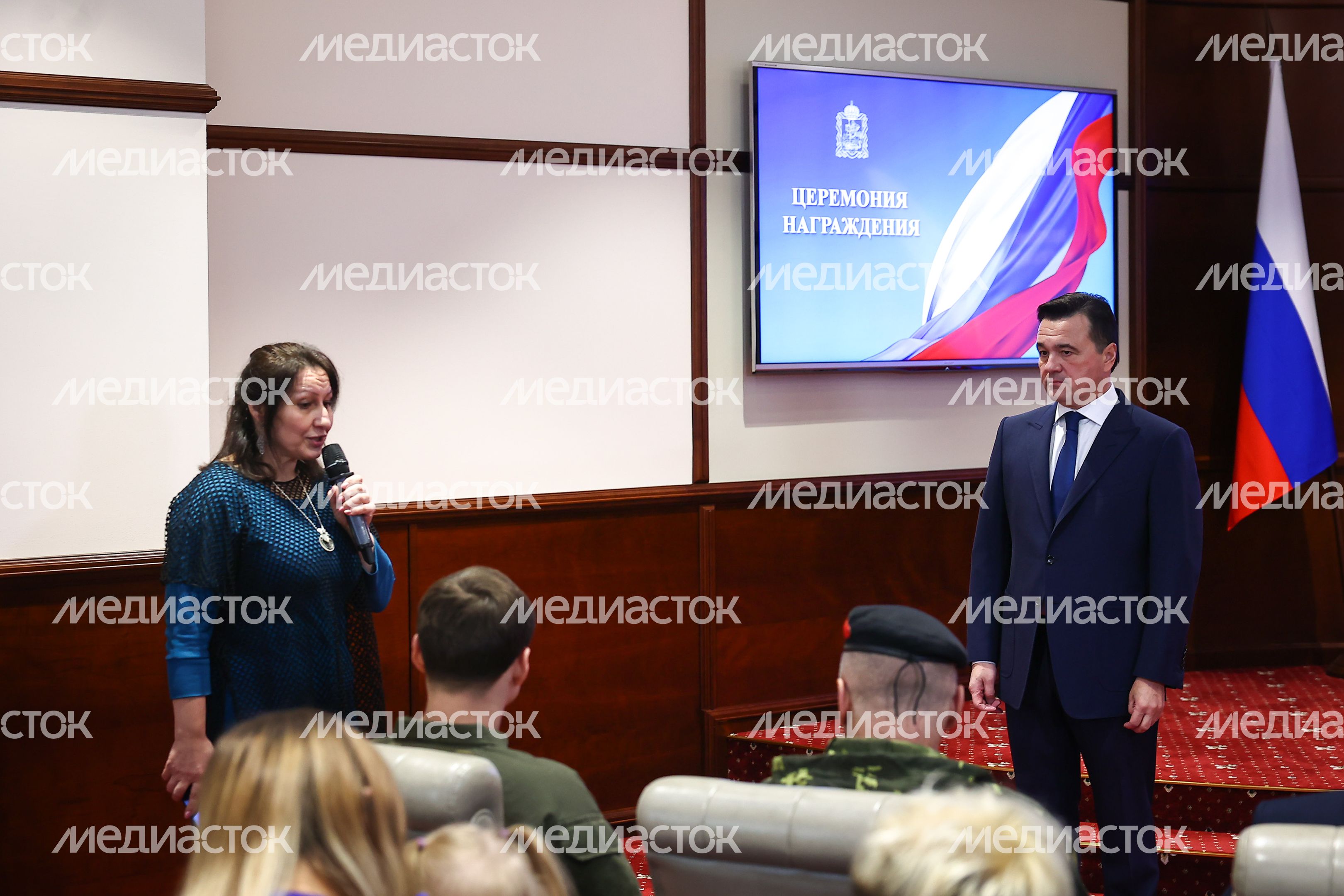Награждение добровольцев из отряда «БАРС» Губернатором Подмосковья