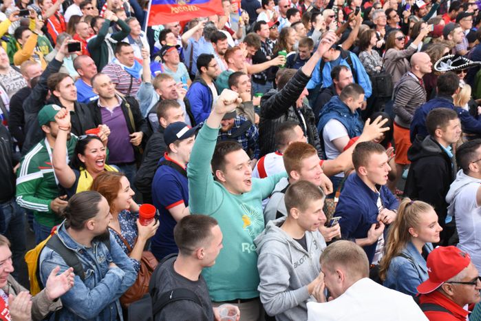 Открытие Чемпионата мира по футболу в Москве на Воробьёвых горах