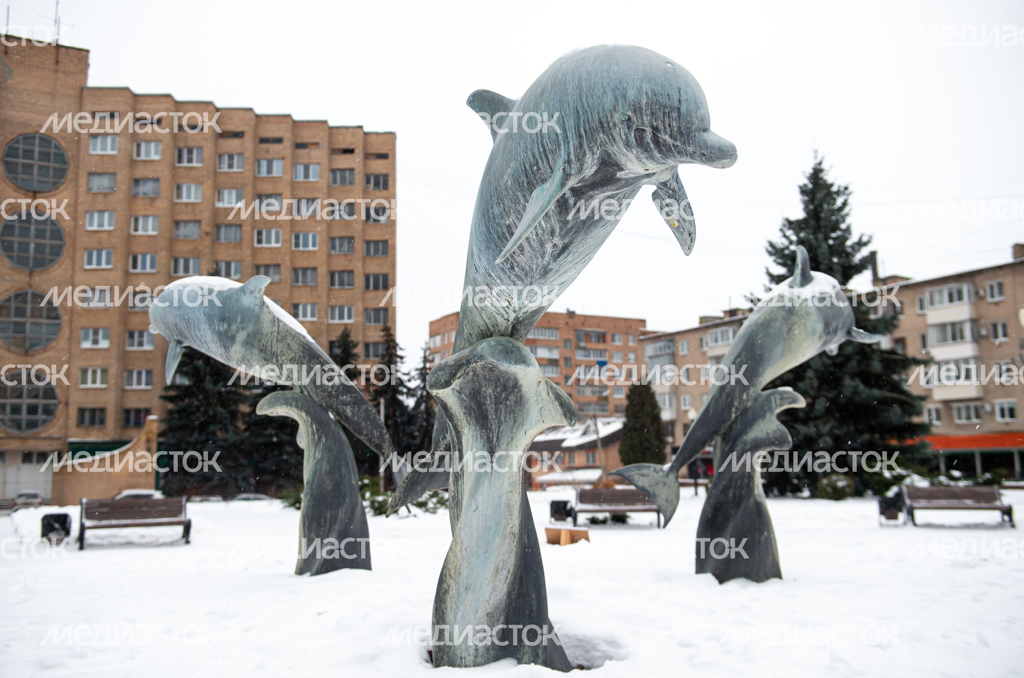 Зимние виды города Воскресенск