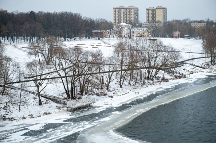 Зимние виды города Воскресенск