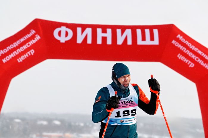 Финиш лыжной гонки «Кубок олимпийского чемпиона Александра Легкова» в Наро-Фоминске