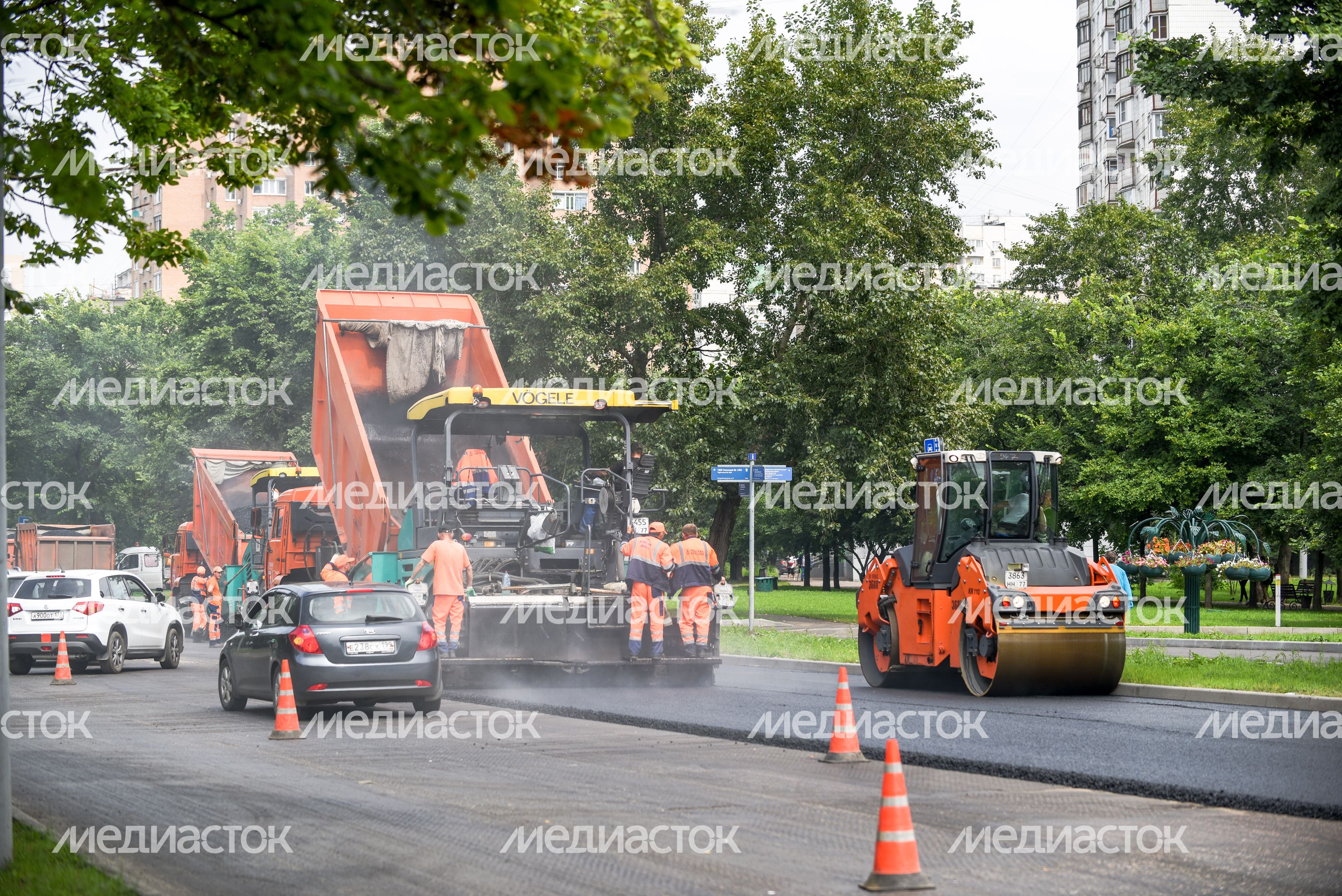 Дорожные работы в Москве