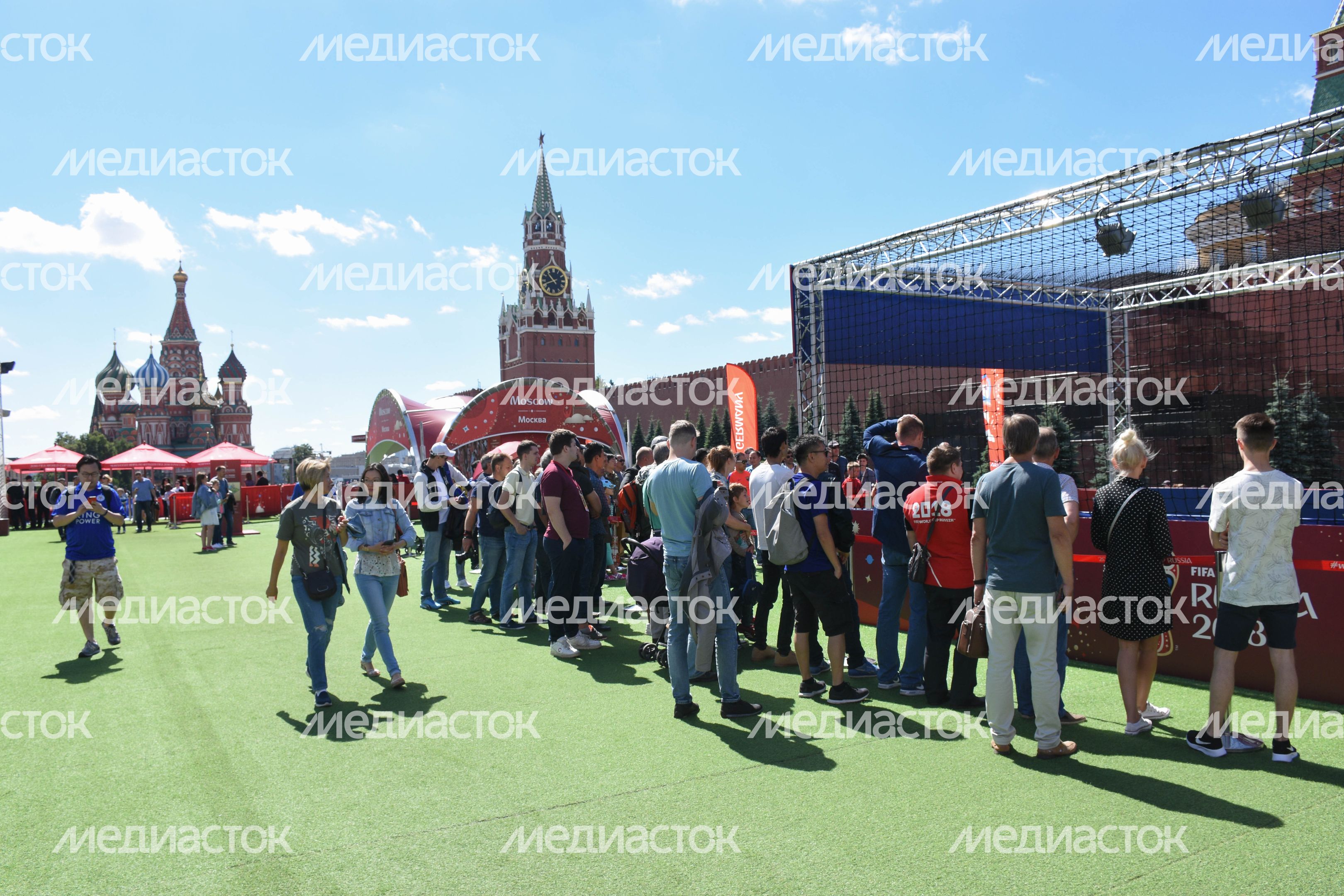 Футбольный парк на Красной площади в Москве