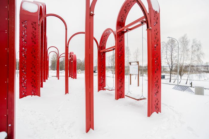 Бронницы. Парк «Бронницкий луг». Зима