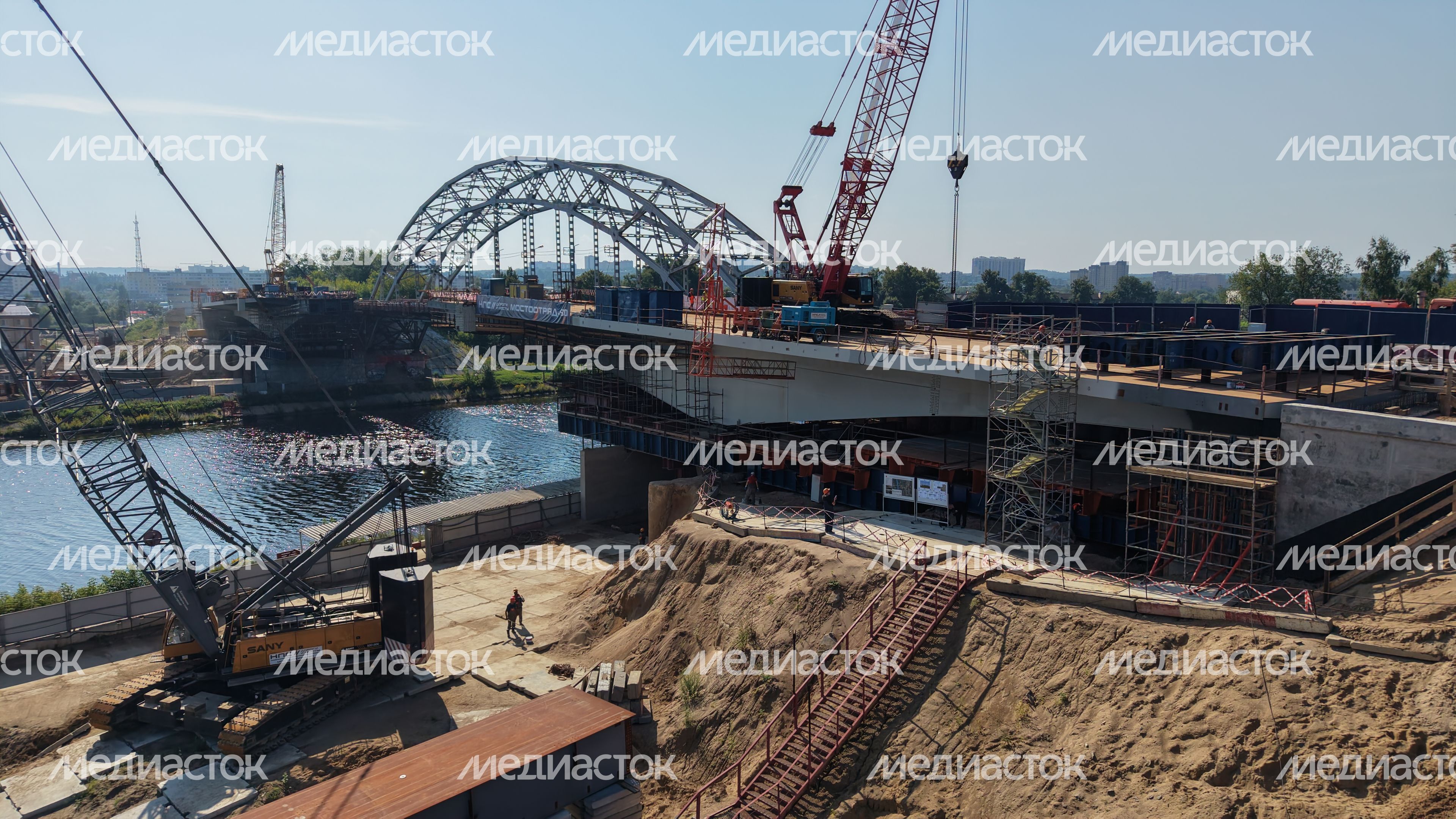 Возведение нового Рогачевского моста в Дмитрове