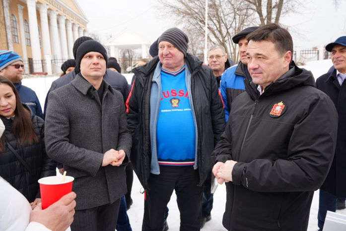 Посещение места строительства нового стадиона «Торпедо» в Люберцах Губернатором Подмосковья