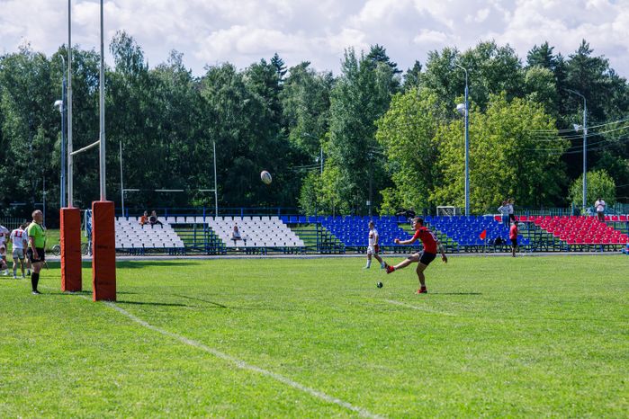 Победа "ВВА-Подмосковье-м" в чемпионате молодежных команд по регби в Монино