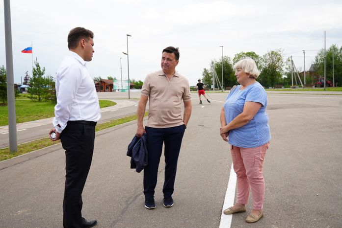Встреча Губернатора Подмосковья с посетителями парка «Ривьера» в Можайске