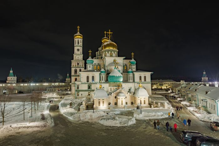 Воскресенский Ново-Иерусалимский ставропигиальный мужской монастырь в Истре. Зима