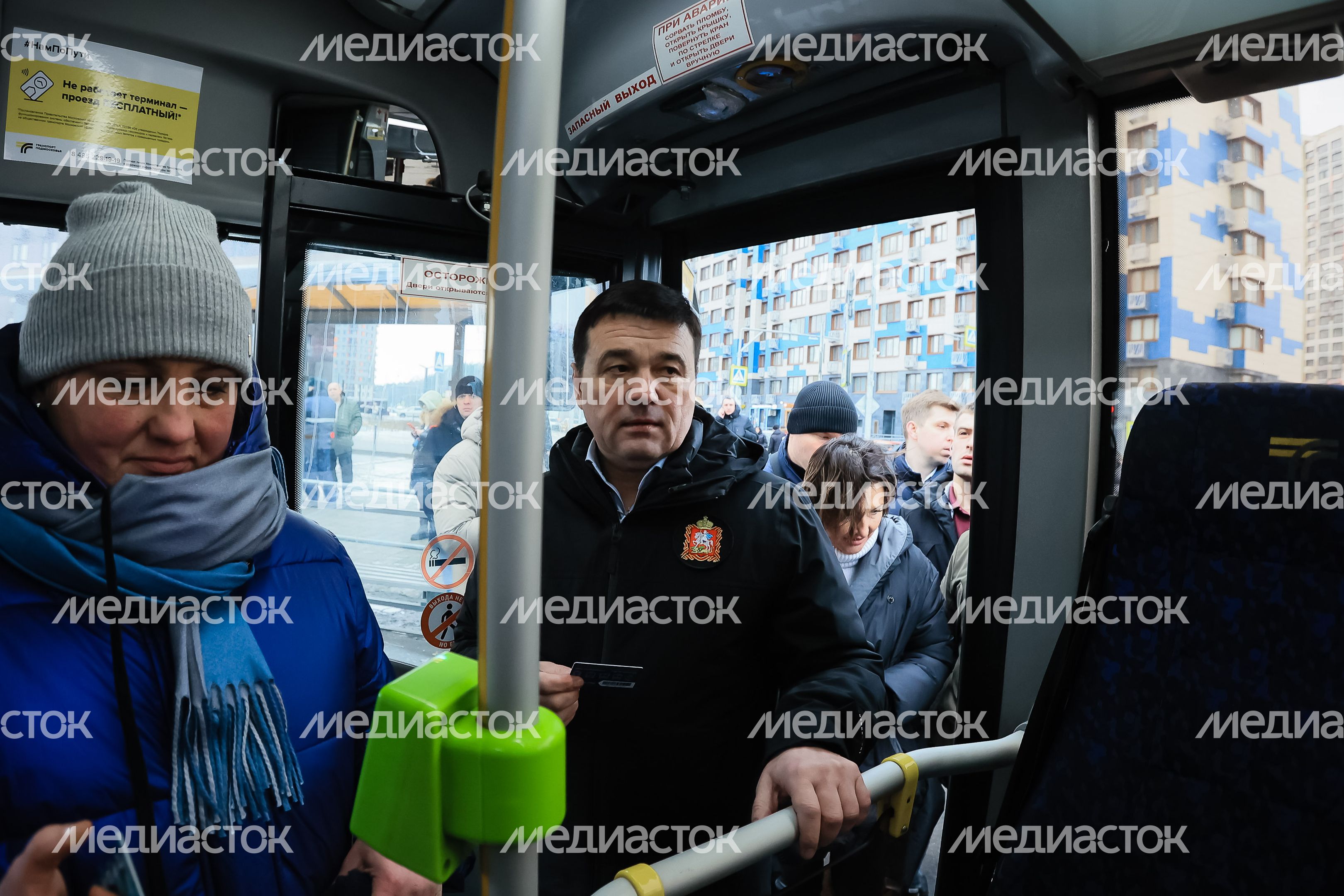 Поездка губернатора на автобусе «Бронницы - м.Котельники»​​