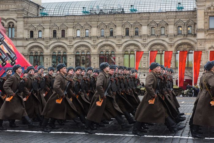 Торжественный марш в честь 78-ой годовщины военного парада 7 ноября 1941 года