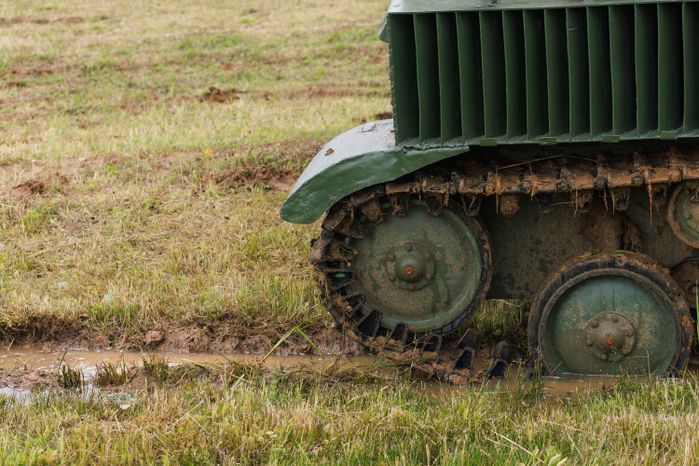 Эпизод Курской битвы под Прохоровкой на военно-исторической реконструкции в Центральном парке «Патриот»