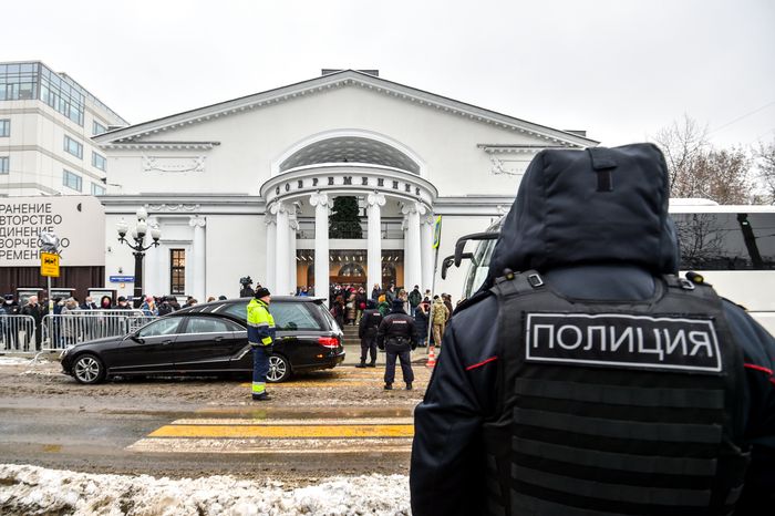 Церемония прощания с актером Валентином Гафтом в театре «Современник» в Москве
