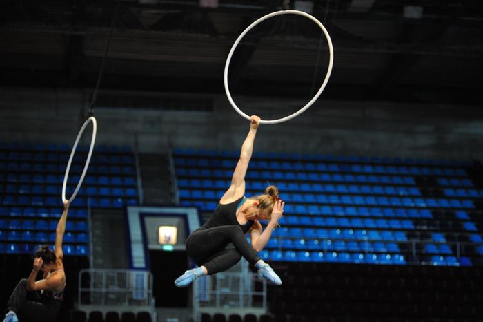 Репетиция шоу театра Cirque du Soleil