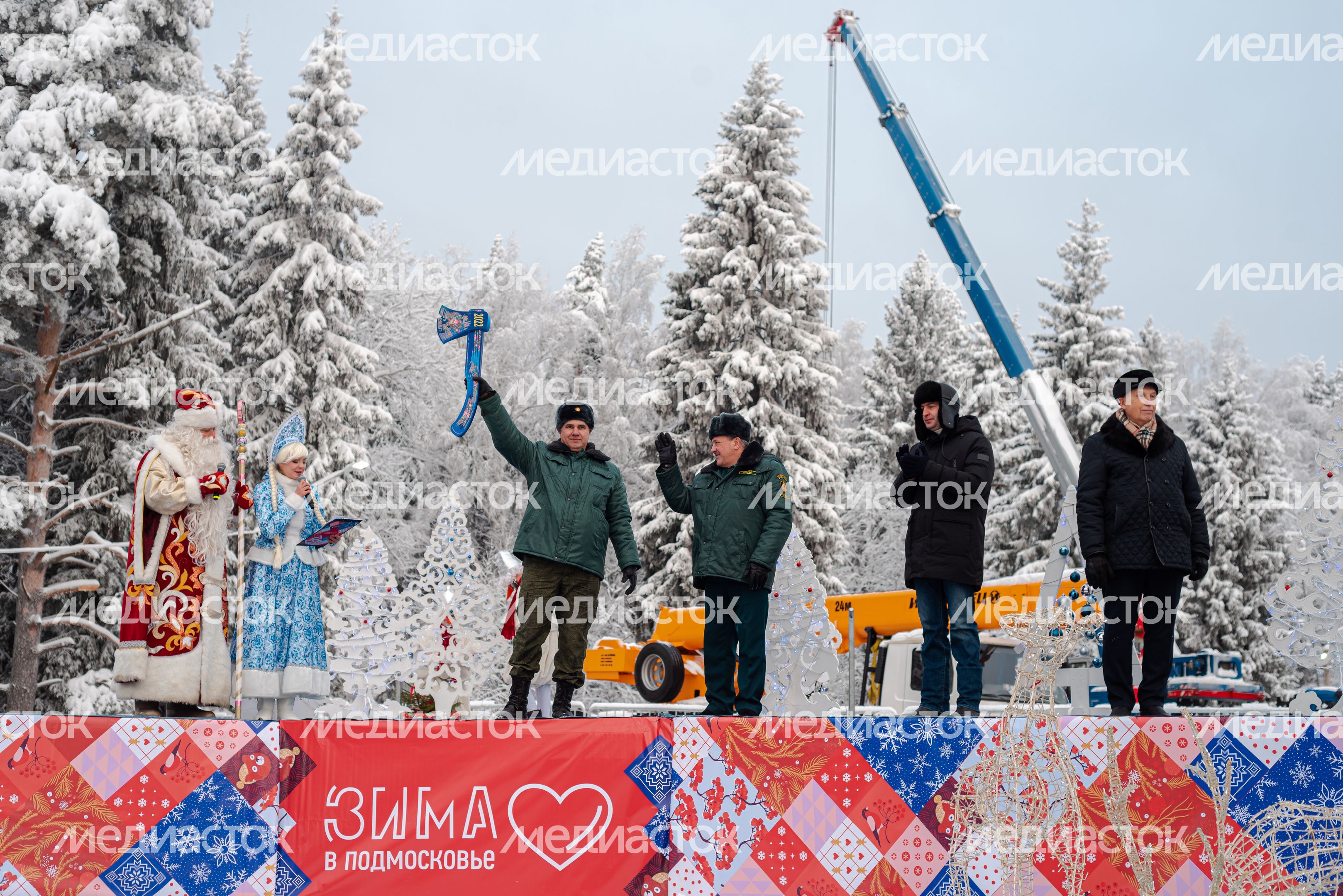 Рубка главной новогодней елки страны