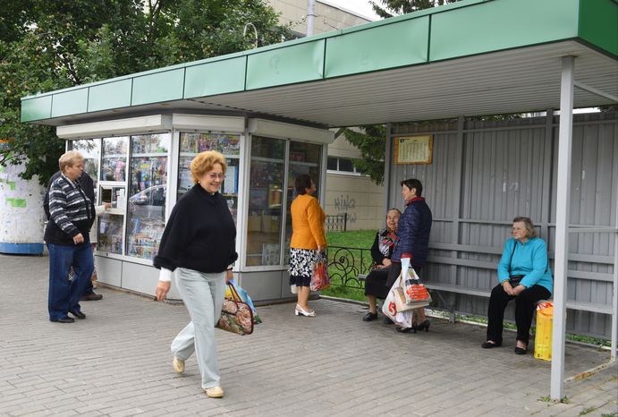 Остановка общественного транспорта в Рузе