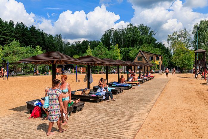 Пляж у Мещерского пруда в Одинцово