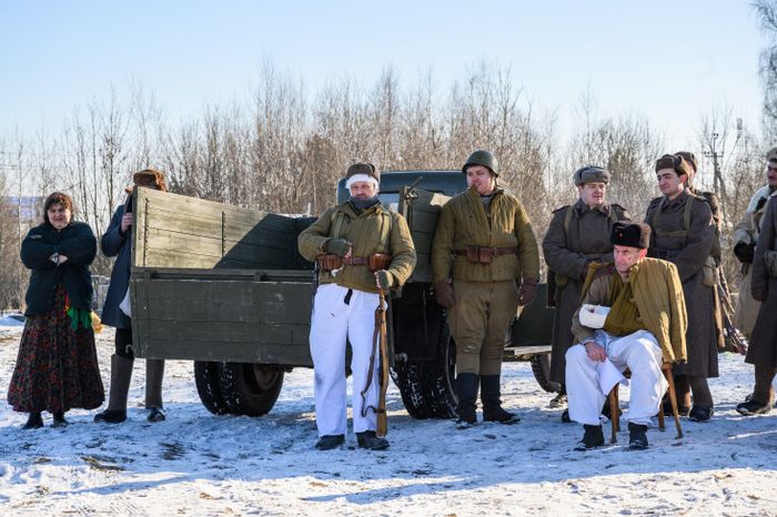 Военно-историческая реконструкция в музее танка Т-34 в Мытищах