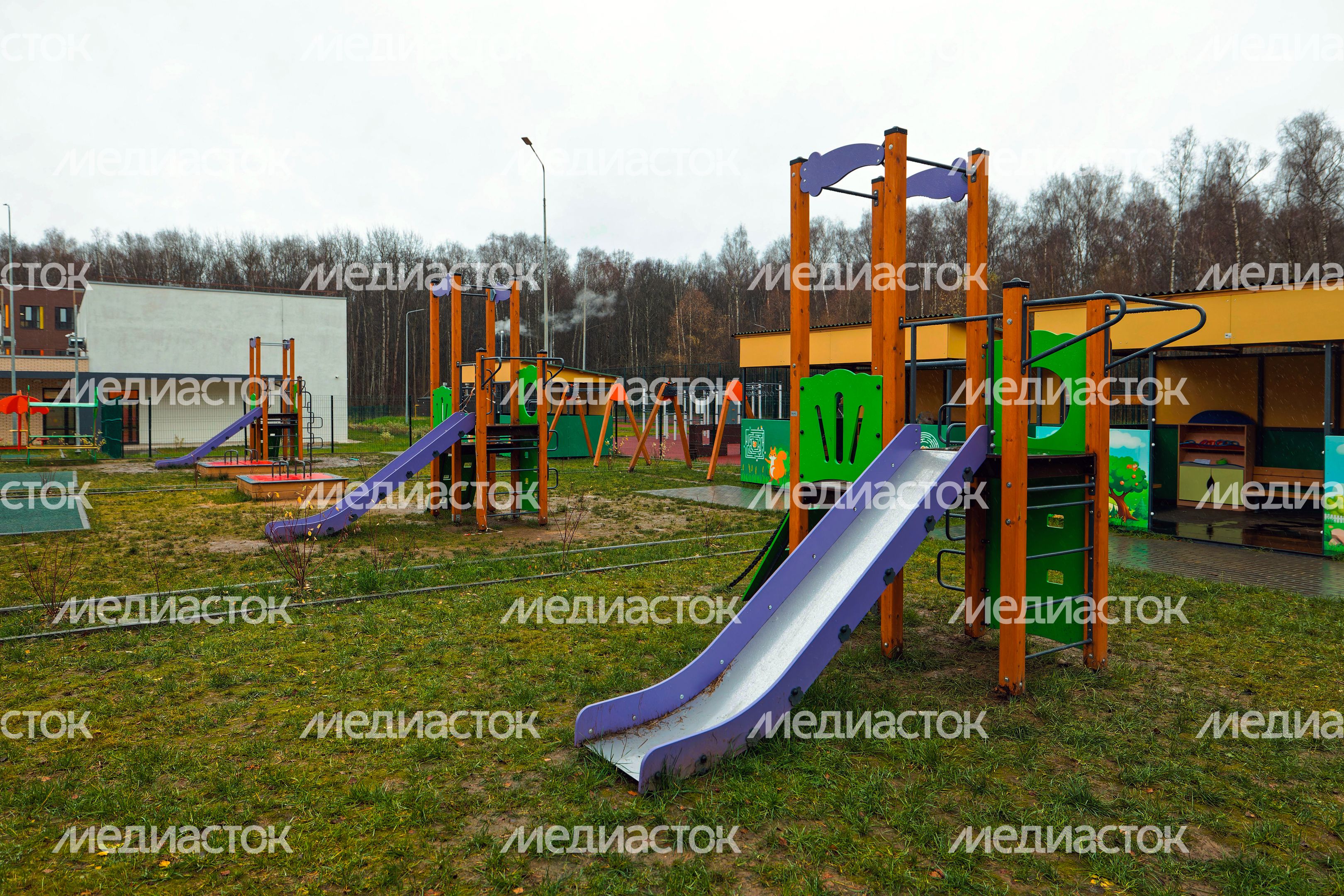 Новый детский сад образовательного комплекса «Бородино» в деревне Бережки округа Подольск