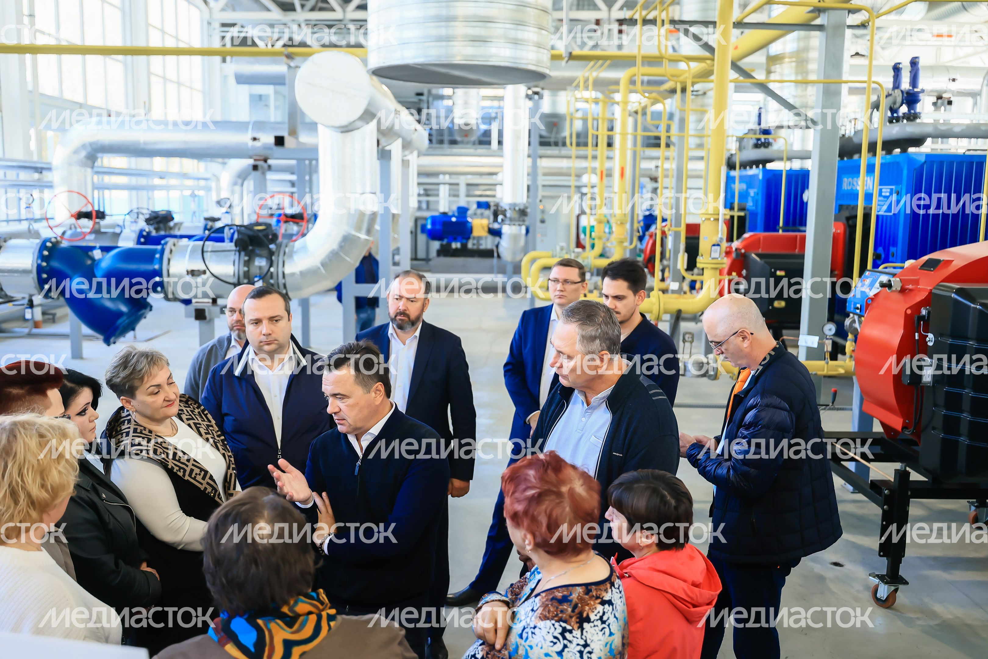 Осмотр новой котельной и реконструируемого участка теплосети в Королеве Губернатором Подмосковья