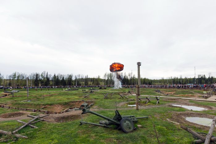 День Победы в Центральном парке «Патриот» Одинцовского округа: военно-историческая реконструкция «В логове зверя»