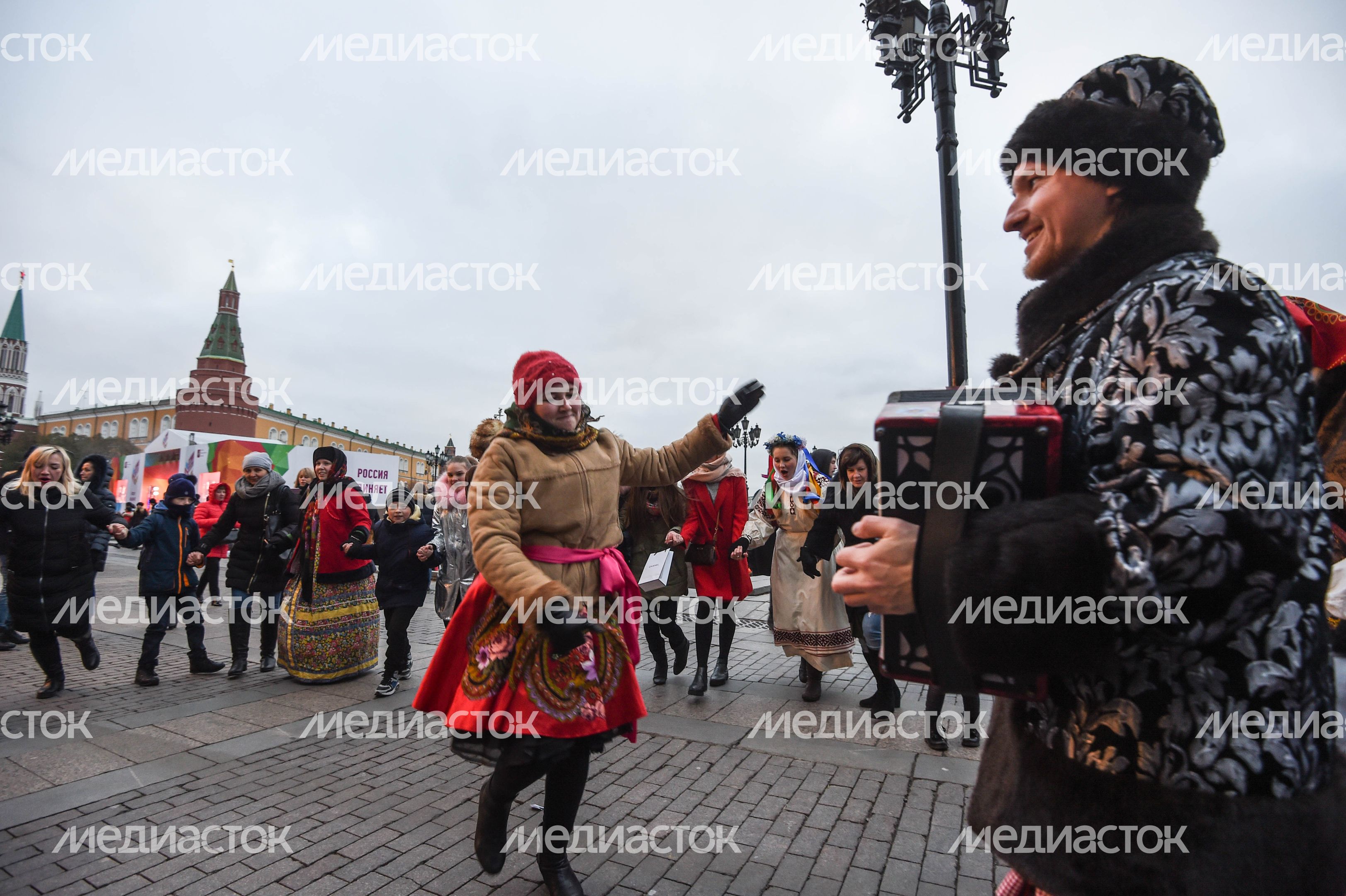 Празднование Дня народного единства в центре Москвы