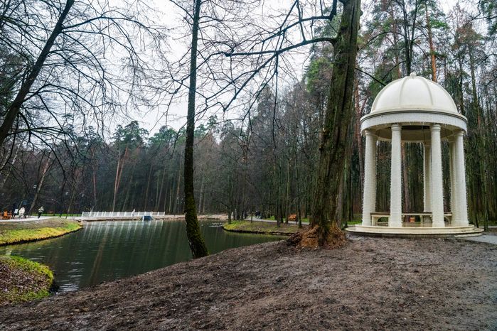Красногорский городской парк после реконструкции зимой