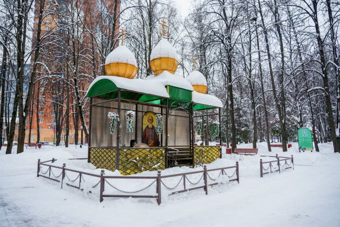 Химки. Сквер «Юбилейный». Зима