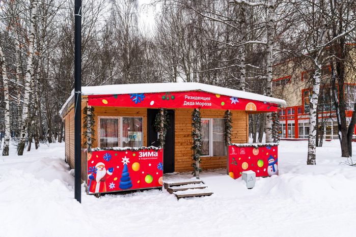 Резиденция Деда Мороза в городском парке культуры и отдыха в Долгопрудном