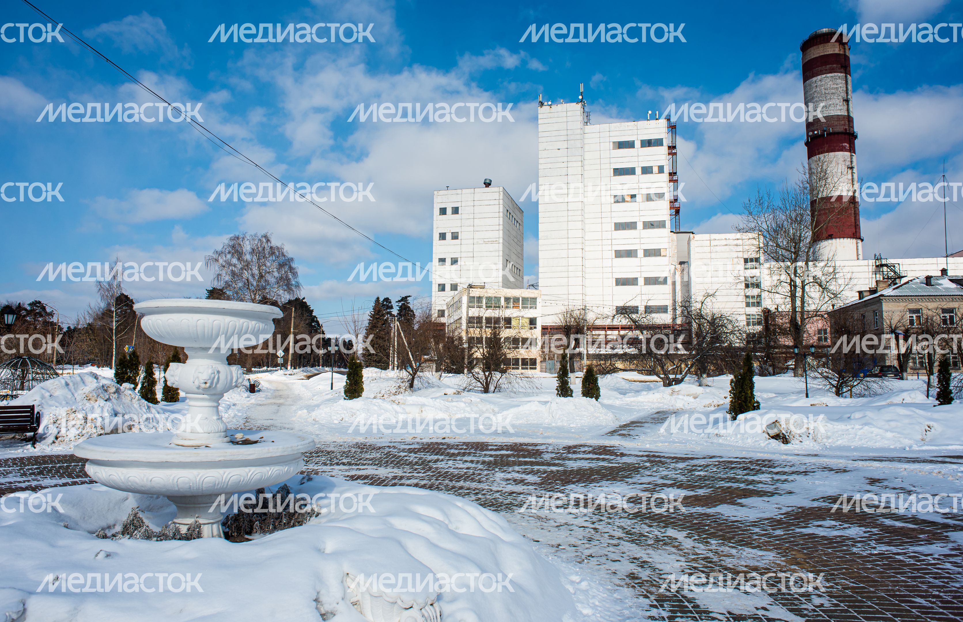 Зимние виды города Электрогорск