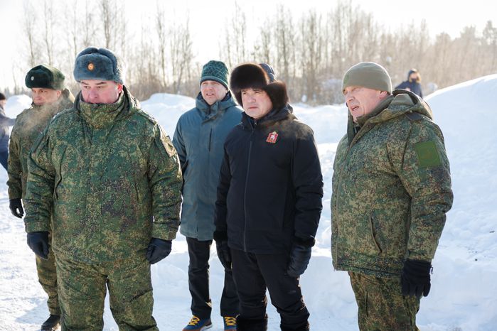Андрей Воробьев посетил полигон в Московском высшем общевойсковом командном училище