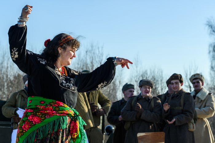 Военно-историческая реконструкция в музее танка Т-34 в Мытищах