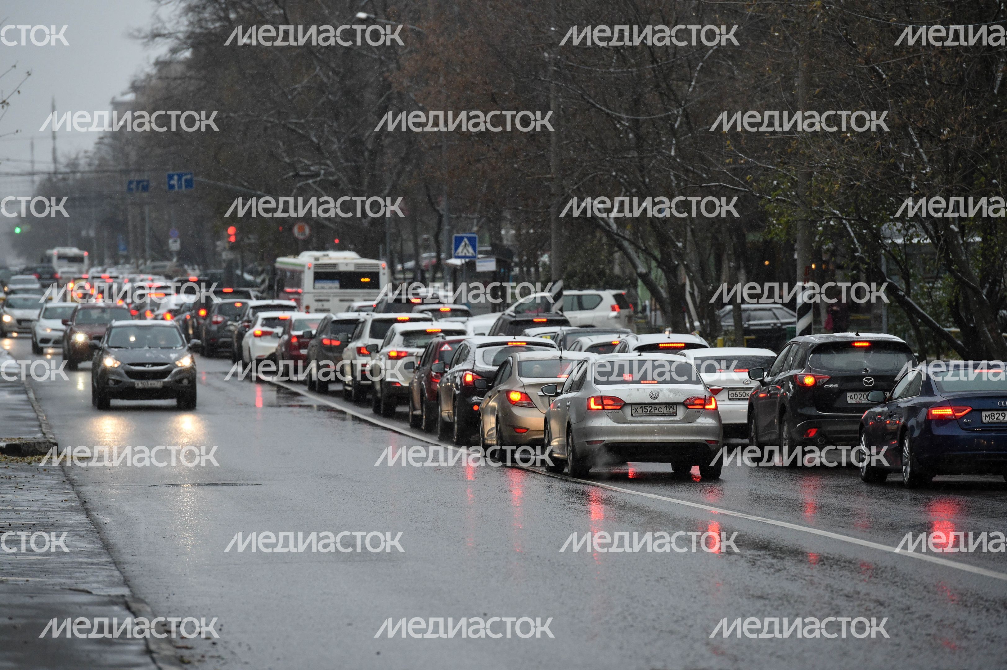 Первый снег в Москве