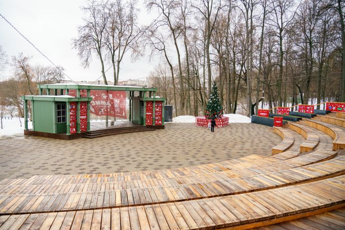 Раменский городской парк культуры и отдыха зимой