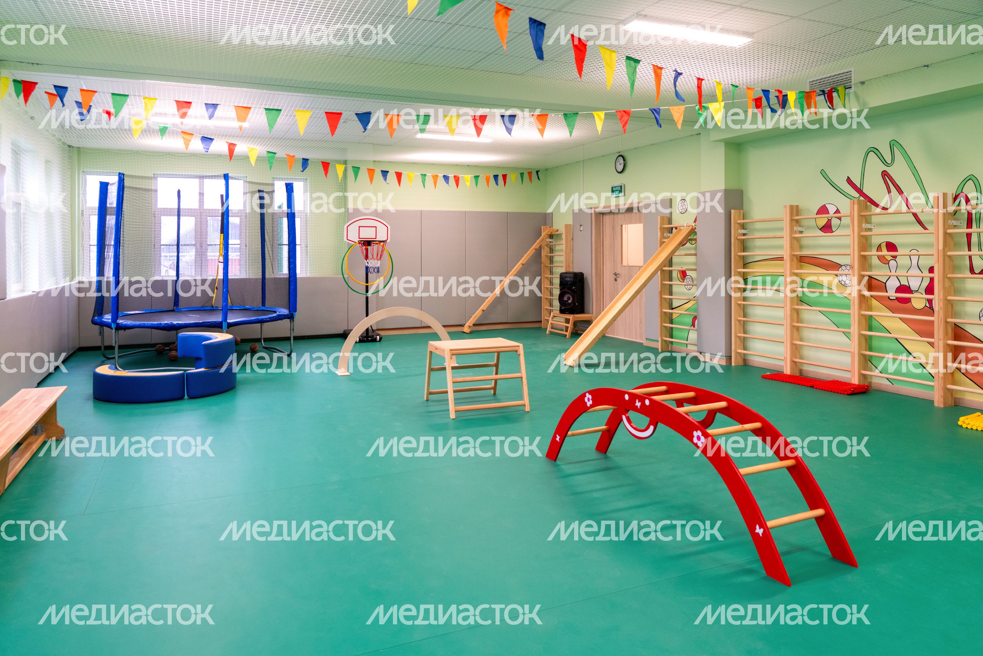 Спортзал в новом детском саду на 140 мест в микрорайоне Опалиха Красногорска