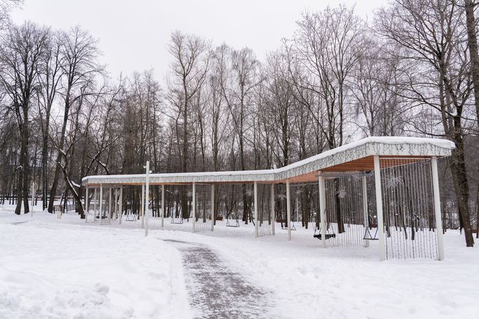 Истринский городской парк зимой