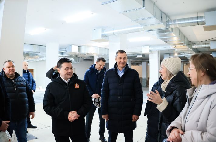 Проверка губернатором строительства школы в Люберцах