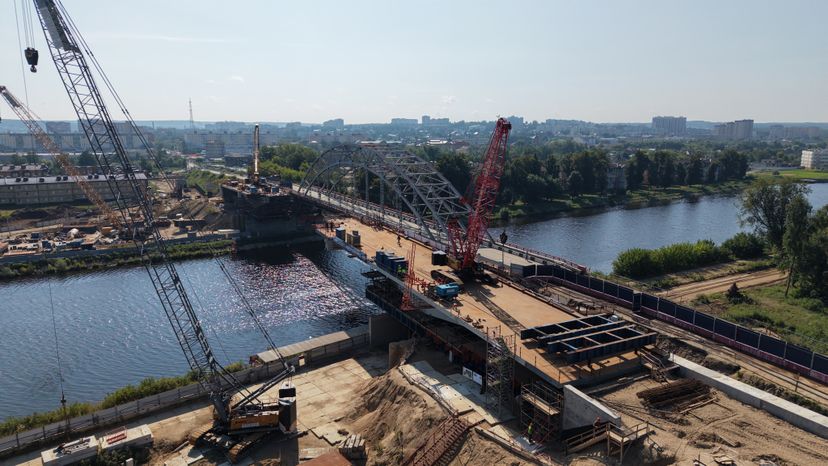 Возведение нового Рогачевского моста в Дмитрове