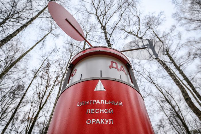 Центральный лесной оракул дуэта «МишМаш» в парке Малевича