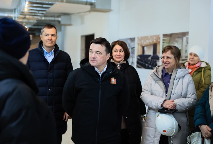 Проверка губернатором строительства школы в Люберцах