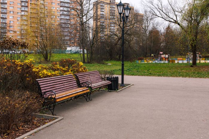 Парк культуры и отдыха города Долгопрудный осенью