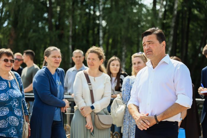 Проверка хода работ по очистке Малаховского озера Губернатором Подмосковья