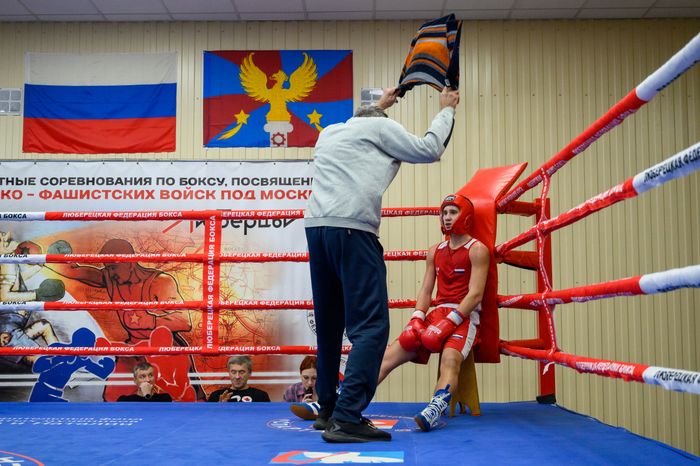 Соревнования по боксу в Люберцах, посвященные разгрому немецко-фашистских войск под Москвой