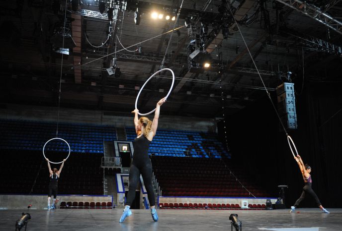Репетиция шоу театра Cirque du Soleil